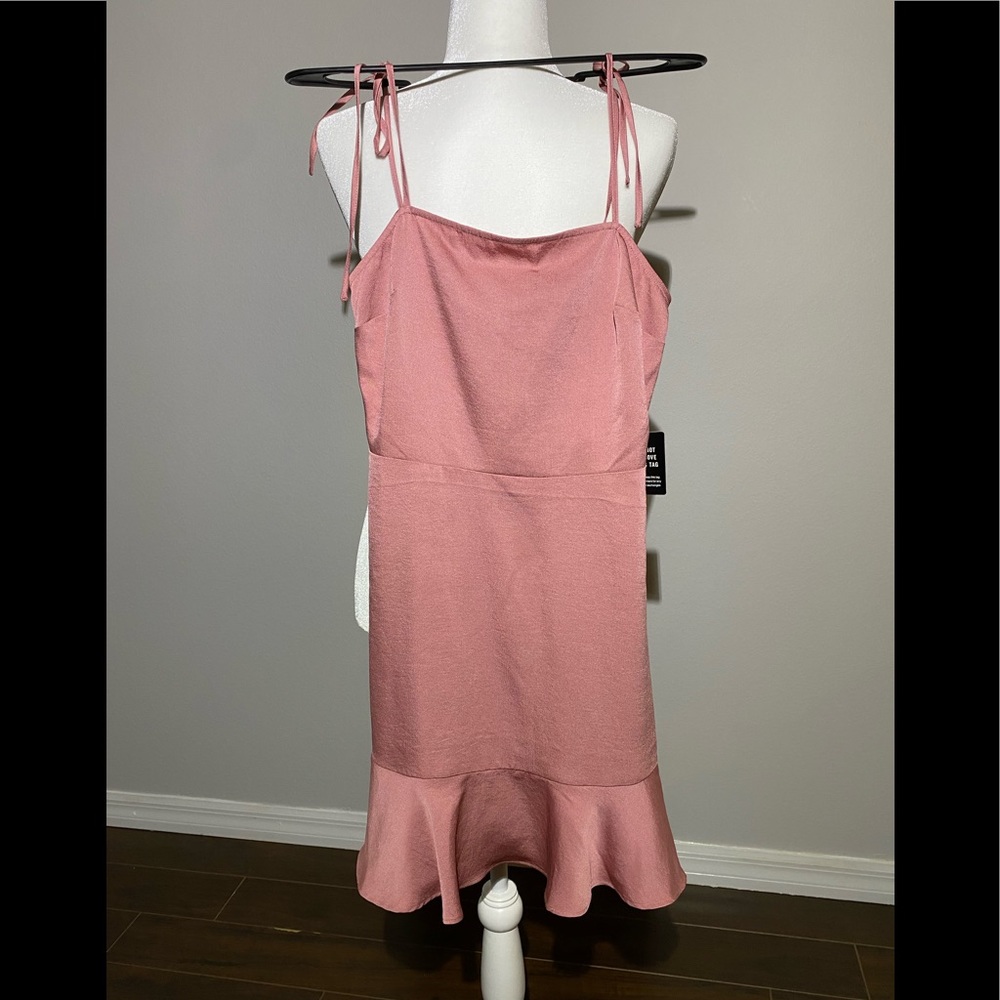 Satin Pink Short Cocktail Dress